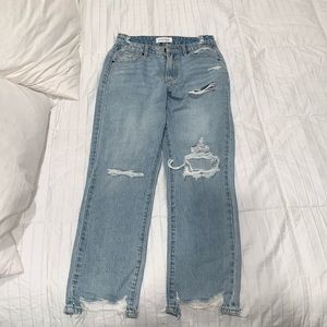 Luca + Grae high rise straight leg crop jeans